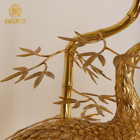 Bijouterie Top Bronze français Design éclairage créatif paon Console lampe de table laiton antique luxe lampes de table victoriennes