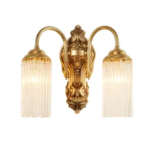 China supplier European empire antique brass luxury wall lamps indoor led lighting fixtures for home wall sconce