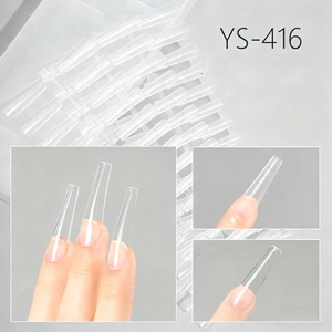 Nuevas puntas de <span class=keywords><strong>uñas</strong></span> con acabado mate acrílico semipermanente, caja de 240 piezas, extra larga, transparente, sin rastro con líneas de regla, puntas de <span class=keywords><strong>uñas</strong></span> - Product Image 4