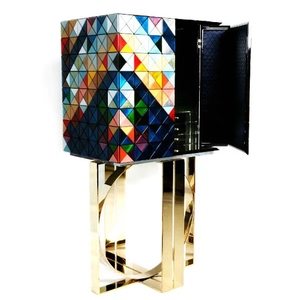 Boca do <span class=keywords><strong>Lobo</strong></span> sala de estar de lujo Almacenamiento de vino armario lateral mesa de consola - Product Image 4