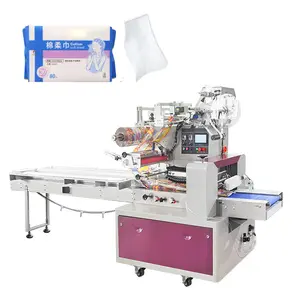 Automatic horizontal single piece pack tissue napkin wet wipes towel pouch sachet packing machinery