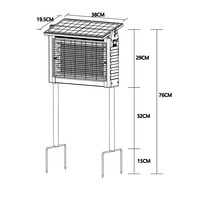 Piège à insectes électrique solaire rechargeable 6V IP44 étanche en plastique pour l'extérieur avec lumière UV pour moustiques, mouches et mites