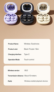 หูฟังไร้สายรุ่น Original M165 tws บลูทูธเวอร์ชั่น 6.0 คุณภาพเสียง HiFi สเตอริโอ พร้อมไมโครโฟน สำหรับ Xiaomi Honor - Product Image 6
