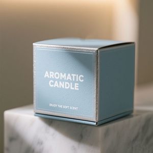 Eco Friendly Wholesale Customized Private <b>Label</b> Luxury Matte Custom logo Printing 8oz square Candle <b>Jar</b> Paper Box Custom Size - Product Image 2