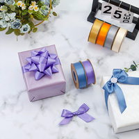 Ruban de satin OEM 38 mm en gros, rouleau de ruban de satin en polyester en stock, rouleau de ruban de satin pour cadeaux, ruban de satin simple ou double face