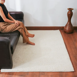 Tapis en laine tissé à la main personnalisé avec motif torsadé perlé, tapis de qualité supérieure fait à la main pour la maison, le salon, la chambre à coucher, le bureau, la décoration d'hôtel - Product Image 2