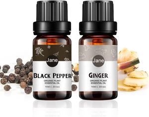 Ensemble d'huiles essentielles de gingembre et de poivre noir 100% pures de qualité supérieure pour diffuseur, massage, <span class=keywords><strong>croissance</strong></span> <span class=keywords><strong>rapide</strong></span> des cheveux - Product Image 1