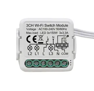 Matter WiFi Smart Switch Module Relay 1/2/3CH 16A Compatible Homekit Alexa  Home