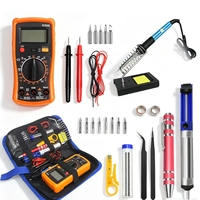 Kit de réparation électronique avec fer à souder multimètre, température réglable et fonctions de soudage, pour usage domestique