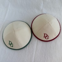 Kippas et Yarmoulkes personnalisées en sergé de coton imprimé numériquement, écologiques, pour Bar Mitzvah, Mariage et Synagogue