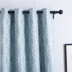 Jacquard-cinta aislante térmica para sala de estar, cortinas opacas de poliéster de lujo gris, para ganchos de 52x45 pulgadas CL-029 - Product Image 5