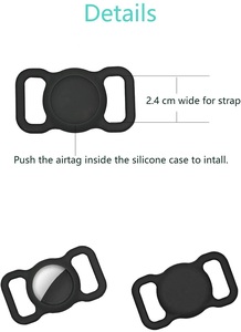 Collar de silicona suave antipérdida para perros, funda protectora de gel de silicona para apple <span class=keywords><strong>airtag</strong></span>, rastreador GPS - Product Image 3