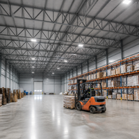 Estructura de Acero Prefabricada para Almacenes, Naves Metálicas de Almacenamiento, Talleres, Construcción de Fábricas
