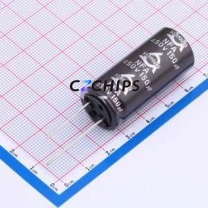 Condensateur électrolytique en aluminium à montage traversant NFA450V150M18*40 LO, montage traversant, D18xL40mm 150uF 20% 450V 659mA-120Hz - Product Image 1