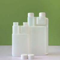 Flacon pulvérisateur doseur en HDPE écologique pour cosmétiques et parfums, double goulot, 1000 ml, avec bouchon à vis inviolable et sérigraphie