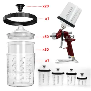 Manufacturer 650ml Spray Gun Plastic Cup Hvlp Spray Gun Painting Gun Cars Paint Mixing Cups