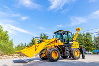 Chargeuse-pelleteuse compacte 6000 kg 4x4 avec pelle de 0,25 m³ et chargeur de 1,2 m³ pour les chantiers de construction urbains