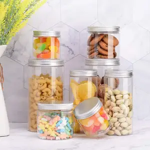 plastic jar for pills with slide cap oil mints gel food bpa free packaging 1000ml flower