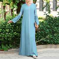 Robe de bal modeste sur mesure pour femmes, manches régulières, abaya taille unique, robes musulmanes