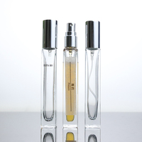Flacon de Parfum Vaporisateur Carré Rond en Verre Épais Transparent de 10 ml 20 ml pour Décant de Parfums à Marque Privée avec Boîte Personnalisée