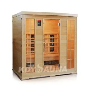 Hele Lichaam Big Size Luxe Kamer Glazen Deur Cederhout Droge Stoom En Sauna 4 Persoon