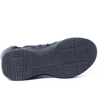 Bottes de travail tactiques légères mi-mollet avec fermeture éclair et lacets, doublure en maille respirante, résistantes aux chocs et antidérapantes