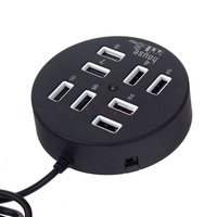 Hub USB 2.0 Circular de Alta Velocidad WFYEAR de 60 cm con 8 Puertos, Adaptador de Expansión, en Stock, para Laptop, Notebook, PC