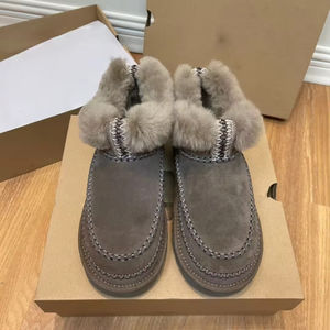 Botas de Invierno Clásicas para Mujer, Diseño Nuevo de Alta Calidad, Casuales, para Interiores y Exteriores, de Satén y Gamuza, con Forro de Piel - Product Image 4