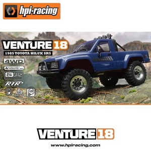 HPI 160803 Venture18 FLUX 1/18 4WD Borstelloze RC Crawler Gelicenseerde <span class=keywords><strong>Hilux</strong></span> SR5 2-versnellingsbak Metal Gear Waterdichte Truck RTR - Product Image 3