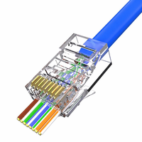 Connecteur réseau RJ45 Cat6 UTP non blindé 8P8C plaqué or pour câble Ethernet LAN – Prix usine, vente en gros