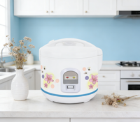 Autocuiseur Électrique Mini Cylindrique Automatique pour la Vente en Gros, avec Contrôle Numérique du Minuteur, Revêtement Antiadhésif, Tasse Mesureuse, Économe en Énergie, pour Usage Domestique