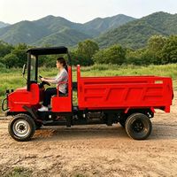 Camion benne agricole tout-terrain 4x4 DYC-18 à moteur diesel, idéal pour vergers et chantiers de construction