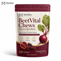 Gummies de Betterave Marque Blanche OEM Saveur Guava, Complément Alimentaire Fonctionnel à Base de Plantes, 60 Unités