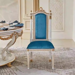 Tavolo <span class=keywords><strong>da</strong></span> <span class=keywords><strong>Pranzo</strong></span> e Sedie in Stile Francese con Intarsi in Conchiglia, Lussuoso Tavolo Rotondo Intagliato Europeo con Ruota Girevole per Villa e Ristorante - Product Image 3