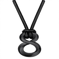 Collier pendentif Gaovo Infinity Mobius en acier inoxydable noir, style viking nordique, hypoallergénique, pour homme et femme, bijou de tous les jours, cadeau