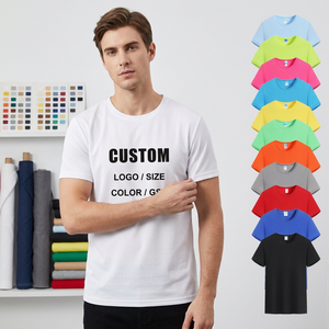 เสื้อยืดคุณภาพสูงลดราคา 210 กรัม สำหรับผู้ชาย พิมพ์ลายตามสั่ง ผ้าฝ้าย 100% เสื้อยืดเปล่าสำหรับผู้ชาย - Product Image 1