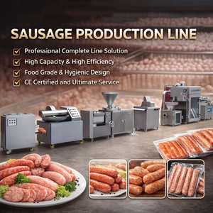 Máquina Industrial <span class=keywords><strong>para</strong></span> <span class=keywords><strong>Hacer</strong></span> Chorizo, Línea <span class=keywords><strong>de</strong></span> Procesamiento <span class=keywords><strong>de</strong></span> Salchichas, <span class=keywords><strong>Picadora</strong></span> <span class=keywords><strong>de</strong></span> <span class=keywords><strong>Carne</strong></span>, Mezcladora, Rellenadora, Horno <span class=keywords><strong>de</strong></span> Ahumado, Sistema <span class=keywords><strong>de</strong></span> Empaque - Product Image 1