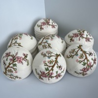 Kippa personnalisée en lin ivoire respirant, 4 panneaux, entièrement brodée, doublure intérieure imprimée fleurs de cerisier, yarmulke juive toutes saisons