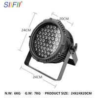 Projecteur PAR LED RGB 3-en-1 étanche 54x3W IP65 pour éclairage de scène extérieur DMX512, boîtier en aluminium, CE RoHS