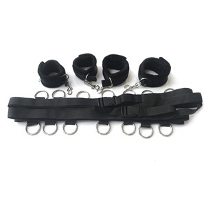 Paradise Cross-border Erotic SM Sex Products One-line Bed Bondage Restraint Belt Feather Paddle Teasing Blindfold Wholesale - Product Image 5