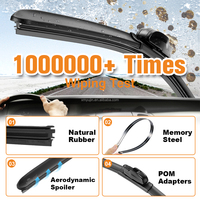 YuJin Xiamen Universal Windshield Wipers Kualitas Terbaik dan Desain Eksklusif Bilah Wiper Mobil Silikon