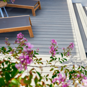 Planche de terrasse en composite WPC pour extérieur, gaufrage 3D profond, co-extrusion, gris - Product Image 4