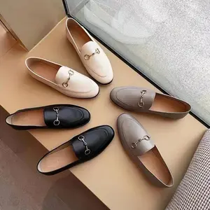 Fashion Shoes for Women Loafers Ladies Slip-on Soft Leather Original Design Korean Female Flats Driving Women's Moccasins