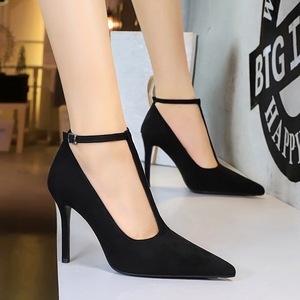 Scarpe da <span class=keywords><strong>Donna</strong></span> Sexy e Alla Moda in Morbida Pelle PU, Nuovi Tacchi Alti Sottili Primaverili per Cerimonie, Matrimoni e Feste, Stiletto <span class=keywords><strong>Nero</strong></span> in Taglie Grandi - Product Image 5