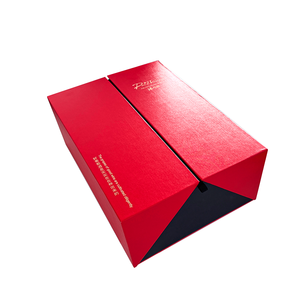 Papier mat de spécialité de luxe LOGO personnalisé emballage de boîte-cadeau en papier de vin carré <span class=keywords><strong>cylindrique</strong></span> pliable et écologique - Product Image 5