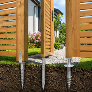 <span class=keywords><strong>Poteau</strong></span> de clôture galvanisé à visser au sol, longueurs personnalisées : 600MM, 800MM, 1.2M, 1.6M, 1.8M, 2.0M, 2.5M, 3.0M - Product Image 2