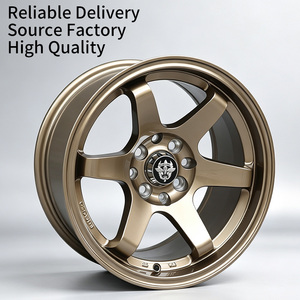 Jantes en alliage d'aluminium FLowtone 15 pouces Bronze mat 6 branches Neuves pour véhicules de rechange pour Toyota Yaris Suzuki <span class=keywords><strong>Swift</strong></span> - Product Image 1