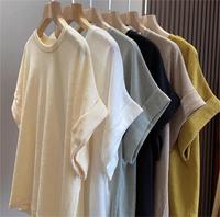 Tissu de chanvre biologique naturel 100% écologique OEM pour T-shirt en chanvre T-shirts en tissu de chanvre biologique