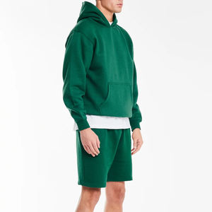 High Quality 100% Cotton Summer Men's Hoodies and Shorts <b>Set</b> Comfortable Breathable Streetwear Solid Men Hoodie Shorts <b>Set</b> - Product Image 5