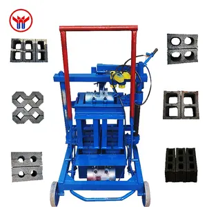 Low price factory supplier small scale 2-45 mobile hole clay concrete cheap block making machine